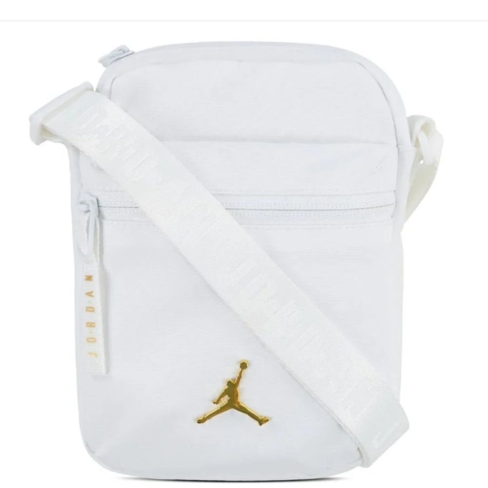 Jordan White and Gold Crossbody Bag